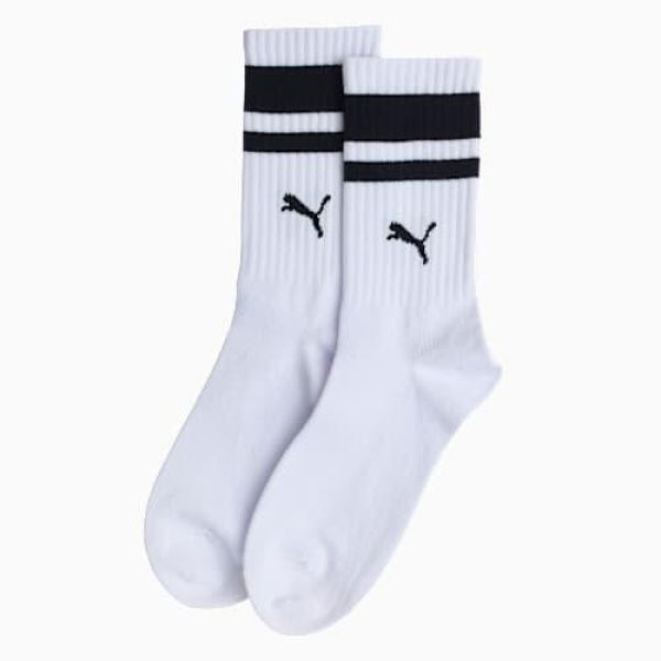 Classic Socks (1 Pair) Unisex in White, Size 7