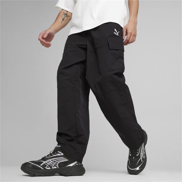 CLASSICS Men's Cargo Pants in Black, Size Small, Nylon by PUMA