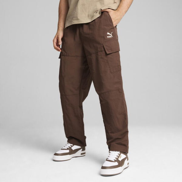 CLASSICS Men's Cargo Pants in Espresso Brown, Size Large, Polyester by PUMA