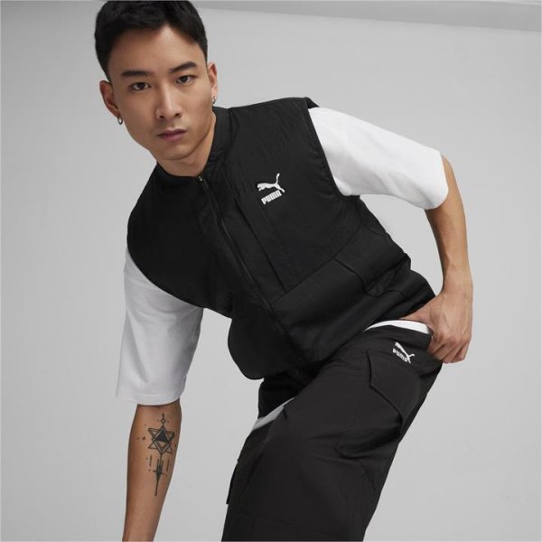 CLASSICS Men's Vest in Black, Size Small, Polyester by PUMA