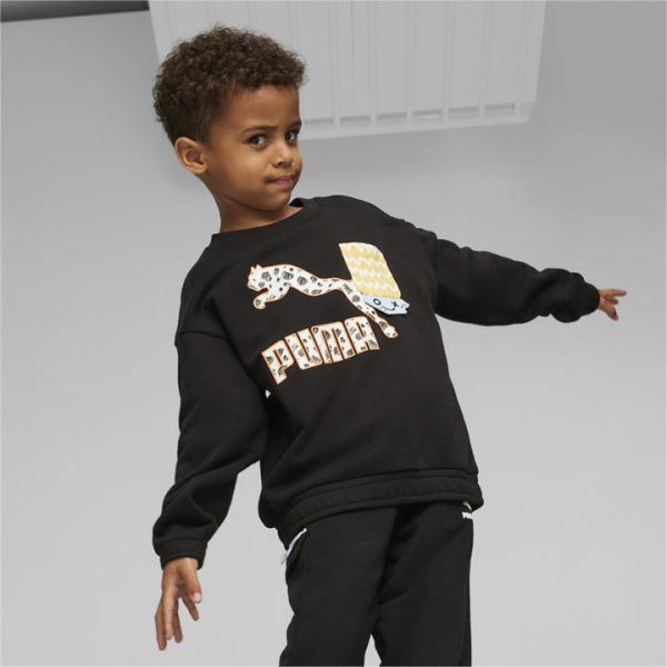 Classics Mix Match Kids Sweatshirt in Black, Size 2T, Cotton/Polyester by PUMA