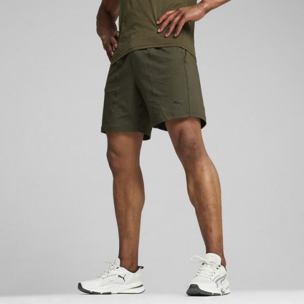 CLOUDSPUN Men's 7 Knit Shorts in Dark Olive, Size XL, Polyester/Elastane by PUMA