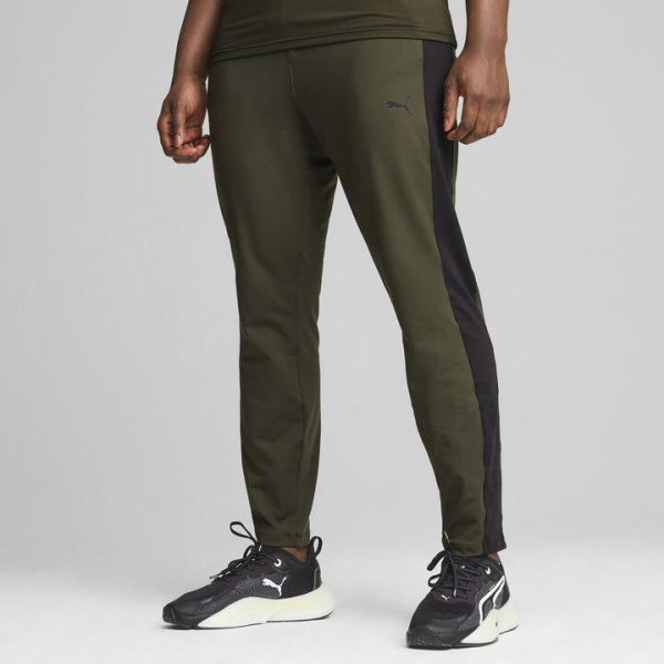 CLOUDSPUN Men's Jogger in Dark Olive/Black, Size Small, Polyester/Elastane by PUMA