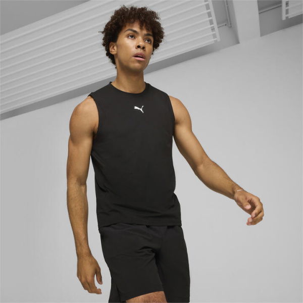 CLOUDSPUN Men's Tank Top in Black, Size Large, Polyester/Elastane by PUMA