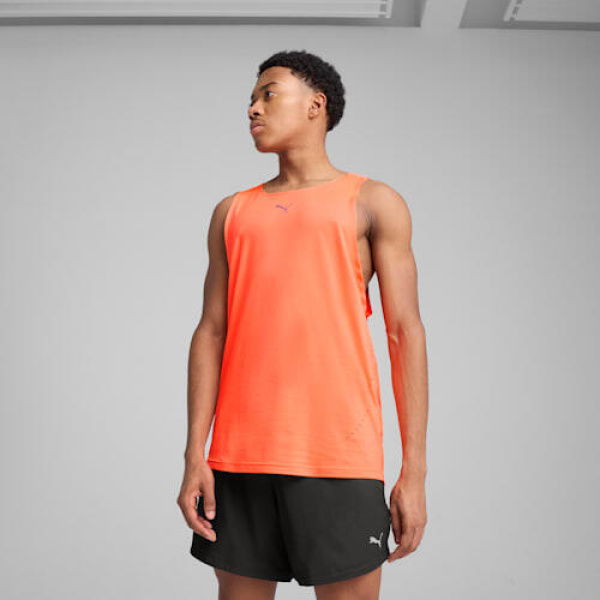 CLOUDSPUN Running Men's Tank Top in Glowing Red, Size Small, Polyester/Elastane by PUMA