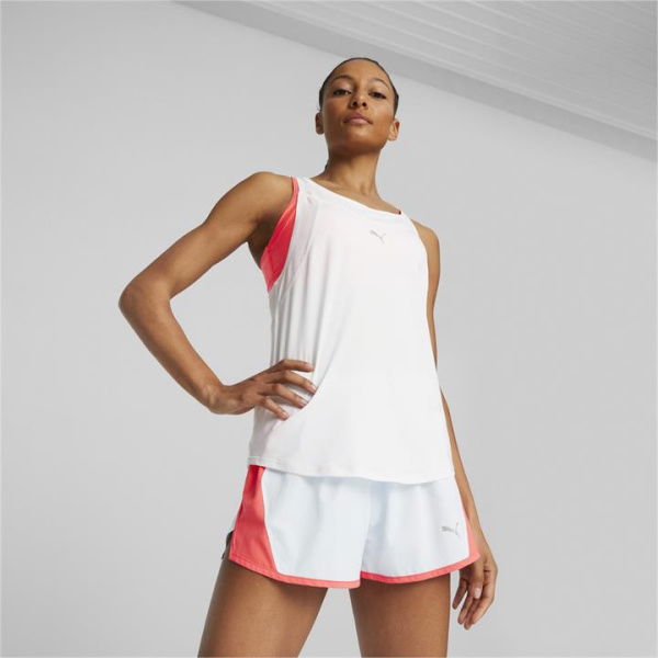 CLOUDSPUN Sleeveless Women's Running Tank Top in White, Size Large, Polyester/Elastane by PUMA