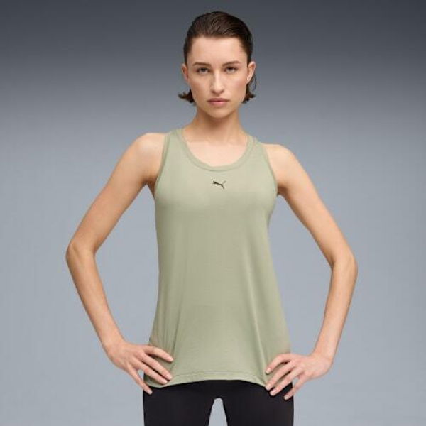 CLOUDSPUN Women's Racerback Tank Top in Lux Army, Size Medium, Polyester/Elastane by PUMA