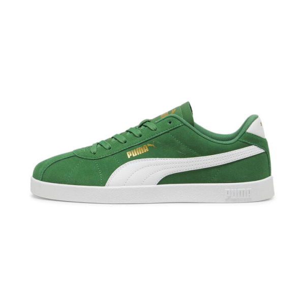 Club II Suede Sneakers Unisex in Archive Green/White/Gold, Size 4.5 by PUMA