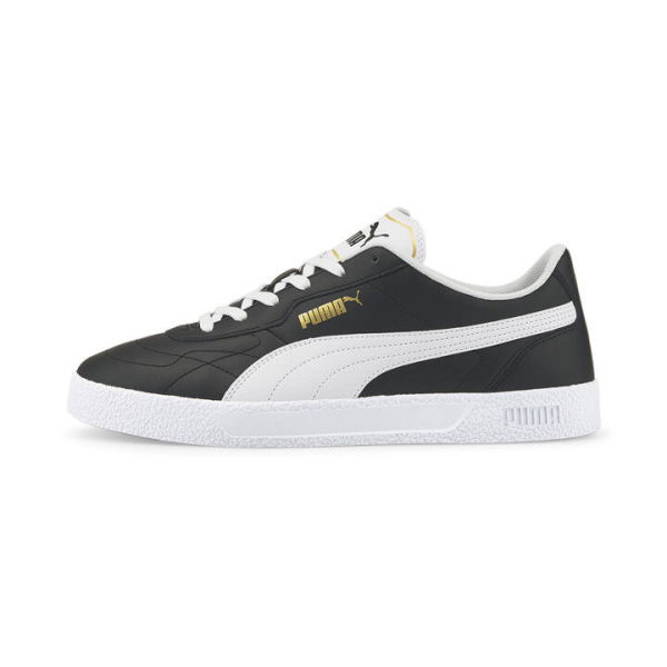 Club Zone Unisex Sneakers in Black/White/Team Gold, Size 14, Textile by PUMA