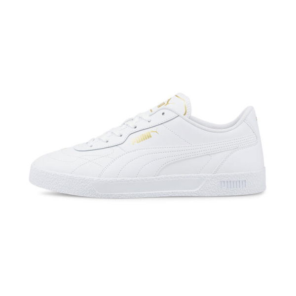 Club Zone Unisex Sneakers in White/Team Gold, Size 13, Textile by PUMA