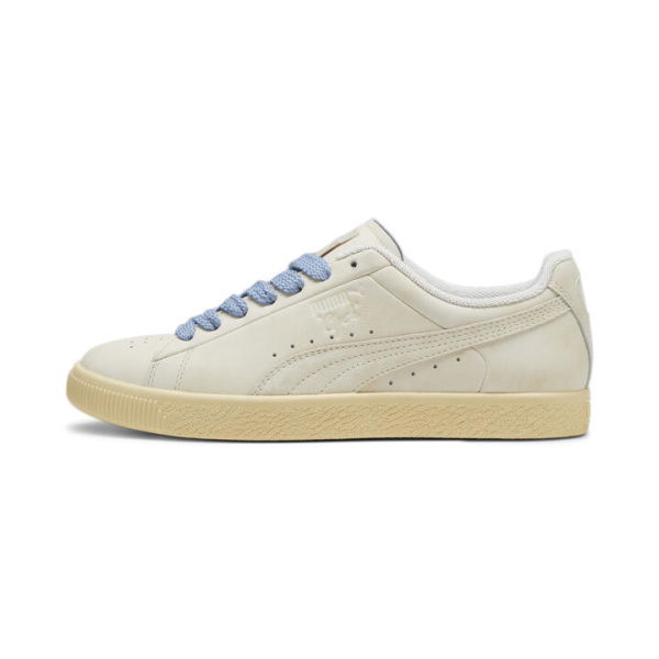 Clyde Basketball Nostalgia Unisex Sneakers in Alpine Snow/Chamomile, Size 10.5, Textile by PUMA