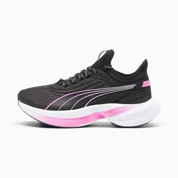 Conduct Pro Women's Running Shoes in Black/Poison Pink/Silver, Size 6.5, Synthetic by PUMA Shoes