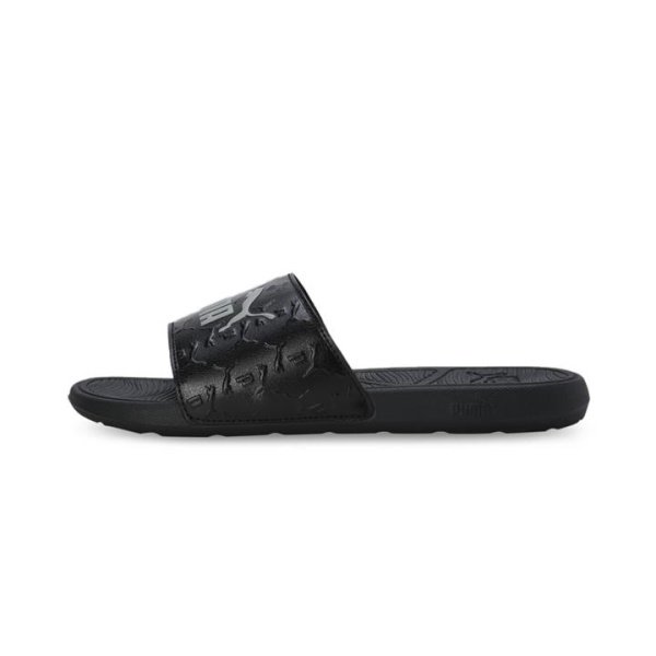 Cool Cat 2.0 Superlogo Unisex Sandals in Black/Smokey Gray, Size 11, Synthetic by PUMA Shoes