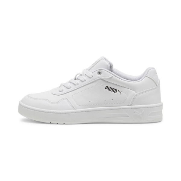 Court Classy Sneakers in White/Silver, Size 6.5 by PUMA Shoes