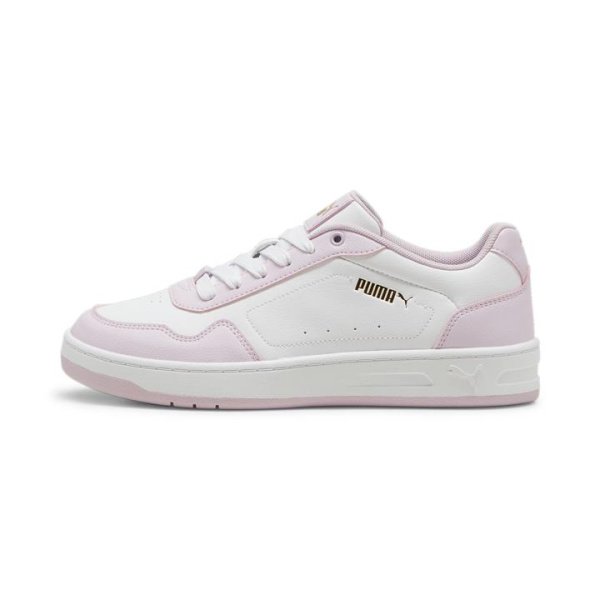 Court Classy Women's Sneakers in White/Grape Mist/Gold, Size 5.5, Textile by PUMA Shoes