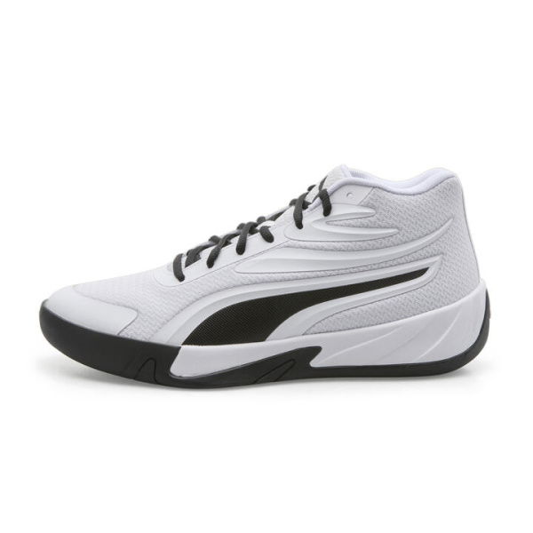 Court Pro Unisex Basketball Shoes in White/Black, Size 10, Synthetic by PUMA Shoes