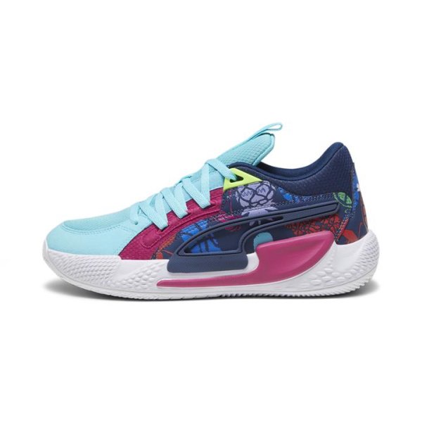 Court Rider Chaos Fresh Unisex Basketball Shoes in Persian Blue/Pinktastic/Strawberry Burst, Size 12, Synthetic by PUMA Shoes