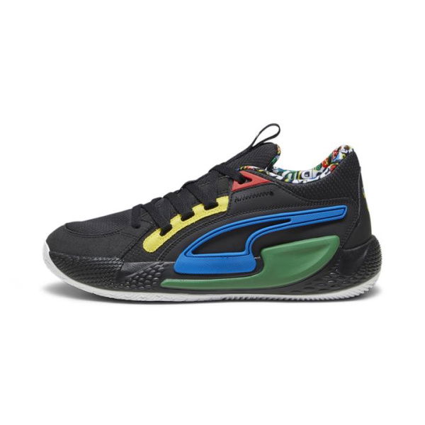 Court Rider Chaos Trash Talk Unisex Basketball Sneakers in Black/PelÃ© Yellow/Archive Green, Size 11.5, Synthetic by PUMA Shoes