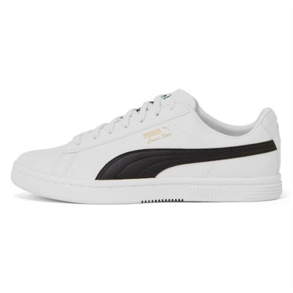Court Star SL Unisex Sneakers in White/Black/Team Gold, Size 10.5, Synthetic by PUMA