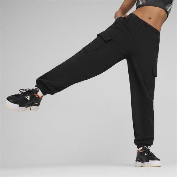 DARE TO Relaxed Women's Sweatpants in Black, Size Large, Cotton by PUMA