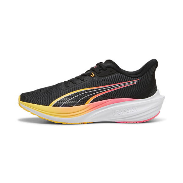 Darter Pro Unisex Running Shoes in Black/Sun Stream, Size 10, Textile by PUMA Shoes