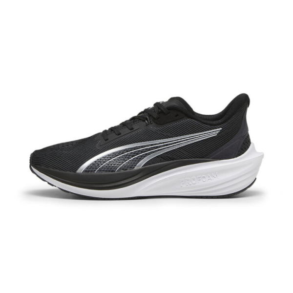 Darter Pro Unisex Running Shoes in Black/White, Size 10.5, Textile by PUMA Shoes