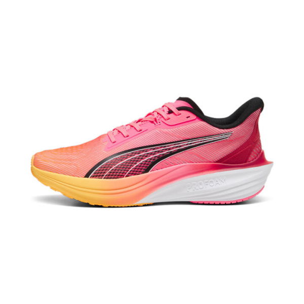 Darter Pro Unisex Running Shoes in Sun Stream/Sunset Glow, Size 10, Textile by PUMA Shoes