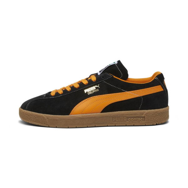 Delphin Unisex Sneakers in Black/Pumpkin Pie, Size 10, Textile by PUMA Shoes