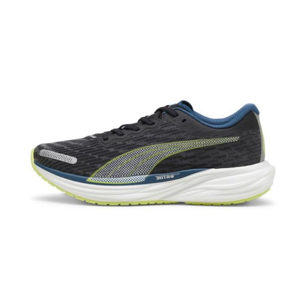 Deviate NITROâ„¢ 2 Men's Running Shoes in Black/Ocean Tropic/Lime Pow, Size 7.5, Synthetic by PUMA Shoes