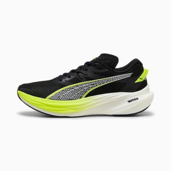 Deviate NITROâ„¢ 3 Men's Running Shoes in Black/Yellow Alert, Size 7.5, Synthetic by PUMA Shoes