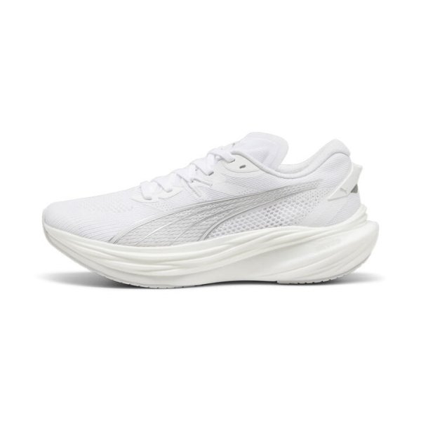 Deviate NITROâ„¢ 3 Men's Running Shoes in White/Feather Gray/Silver, Size 7, Synthetic by PUMA Shoes