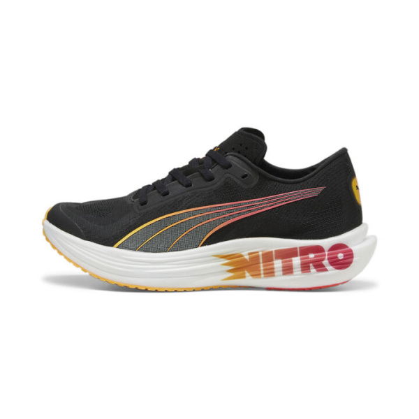 Deviate NITROâ„¢ Elite 2 Women's Running Shoes in Black/Sun Stream/Sunset Glow, Size 5.5, Synthetic by PUMA Shoes