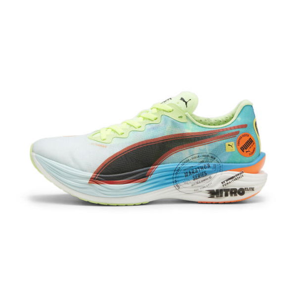 Deviate NITROâ„¢ Elite 3 Men's Running Shoes in Nitro Blue/Fizzy Apple, Size 7, Synthetic by PUMA Shoes