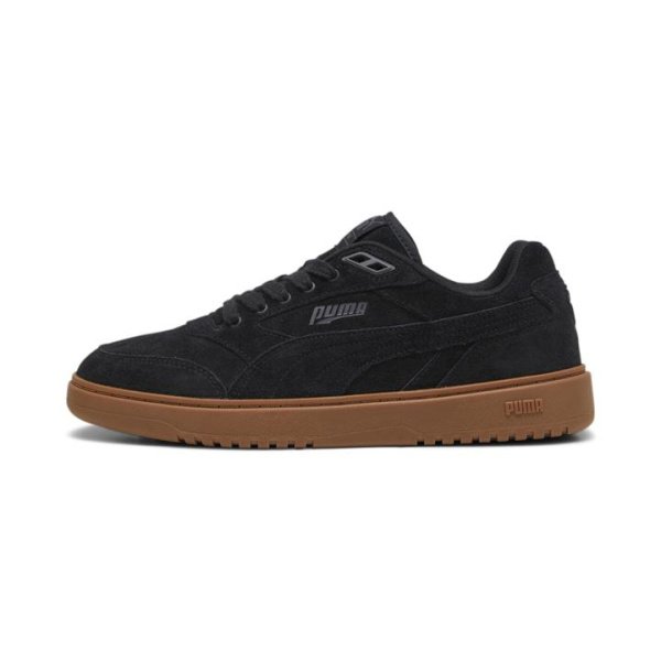 Doublecourt Suede Unisex Sneakers in Black/Gum, Size 8, Synthetic by PUMA