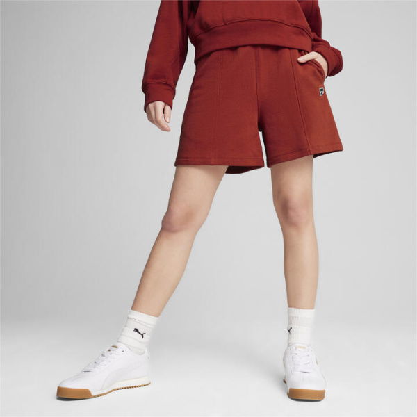 DOWNTOWN RE:COLLECTION Women's Shorts in Mars Red, Size Medium, Cotton by PUMA