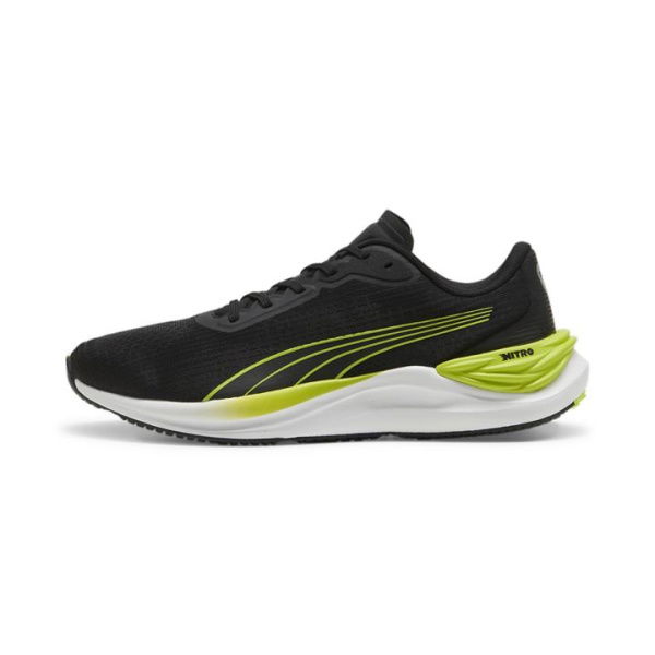 Electrify NITRO 3 Men's Running Shoes in Black/Lime Pow, Size 14, Synthetic by PUMA Shoes