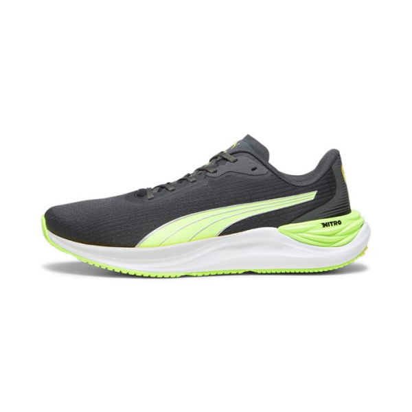 Electrify NITRO 3 Men's Running Shoes in Black/Speed Green, Size 12, Synthetic by PUMA Shoes