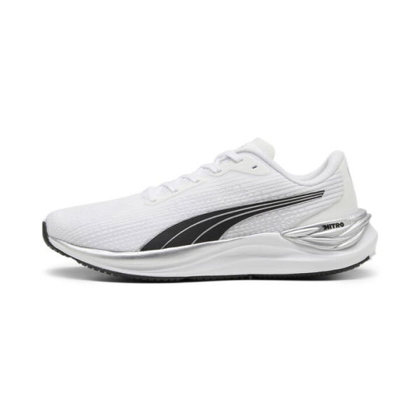 Electrify NITRO 3 Men's Running Shoes in White/Black/Silver, Size 7, Synthetic by PUMA Shoes