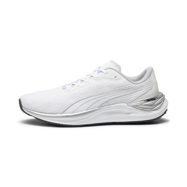 Electrify NITRO 3 Men's Running Shoes in White/Speed Green/Silver, Size 7, Synthetic by PUMA Shoes