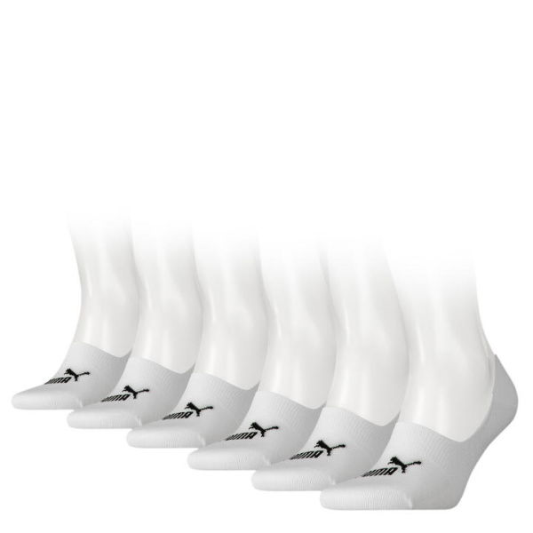 Elements Footies Socks 6 Pack in White, Size 3.5