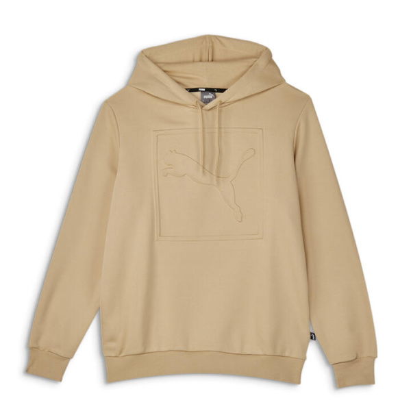 ESS Men's Fleece Embossed Hoodie in Pebble, Size Large by PUMA