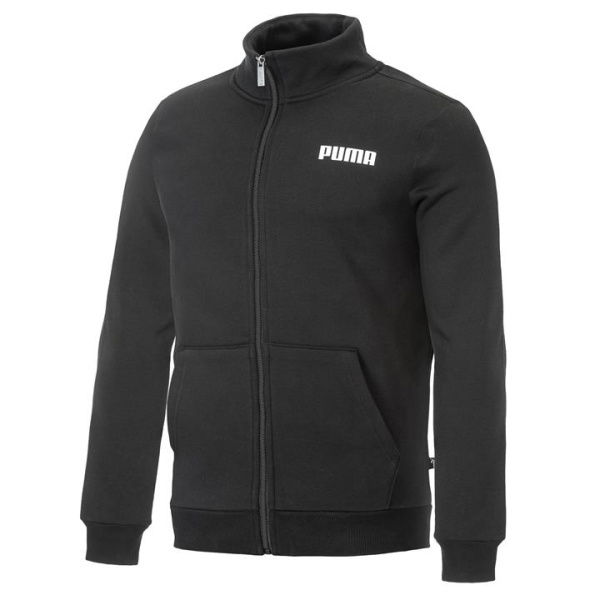 ESS Men's Fleece Track Jacket in Black, Size 2XL, Cotton/Polyester by PUMA