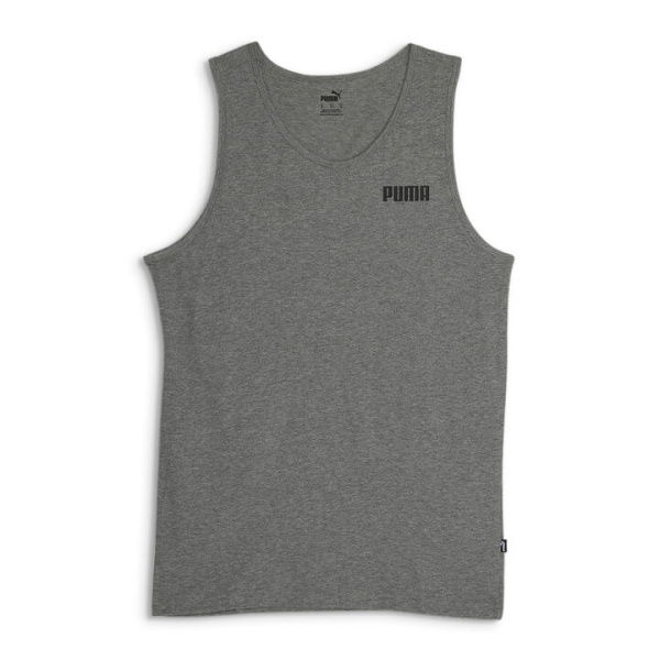 ESS Men's Small Logo Tank Top in Medium Gray Heather, Cotton by PUMA