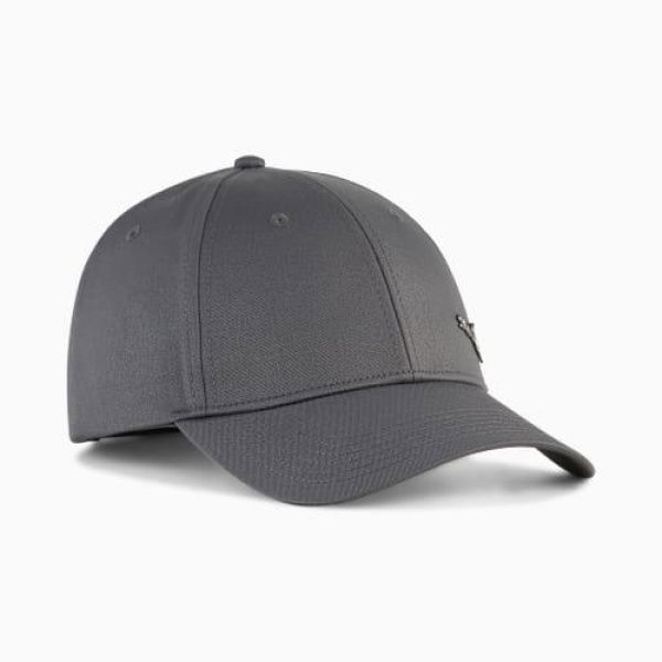 ESS Metal Cat Baseball Cap in Dusky Gray, Size Large, Polyester by PUMA