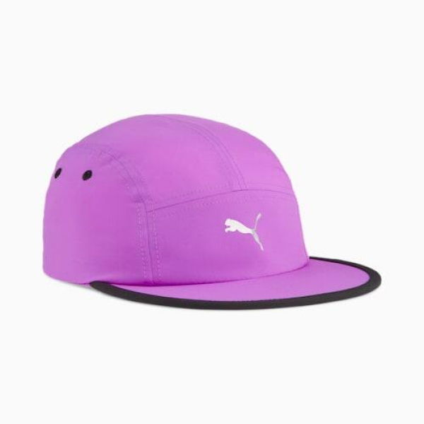 ESS Running 5 Panel Cap in Wild Berry, Polyester by PUMA