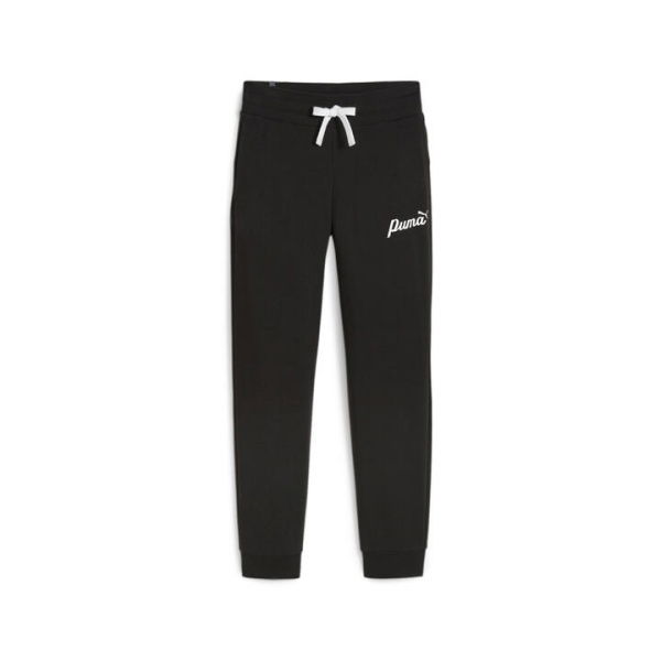 ESS+ Women's Script Sweatpants in Black, Size XS, Cotton/Polyester by PUMA