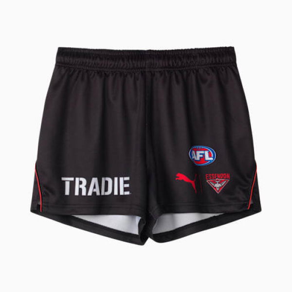 Essendon FC 2026 Men's Replica Home Shorts in Black/Red/Efc, Size Small by PUMA