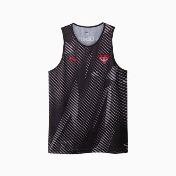 Essendon FC 2026 Men's Training Singlet in Black/Efc, Size Small by PUMA