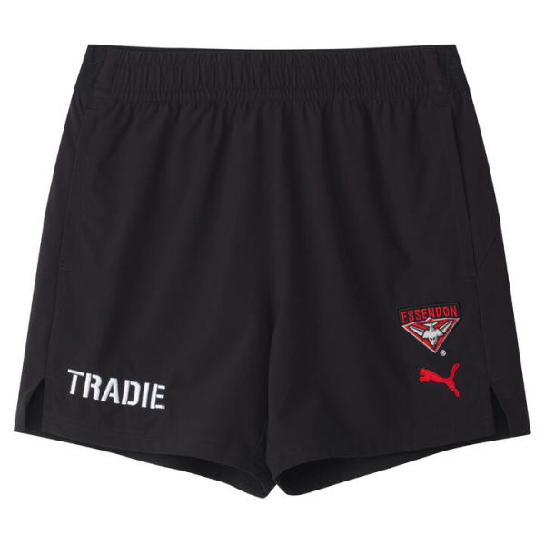 Essendon Football Club 2025 Men's Training Shorts in Black/Efc, Size Small by PUMA