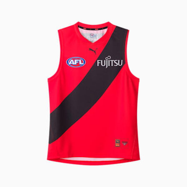 Essendon Football Club 2025 Youth Replica Away Guernsey in Black/Red/Efc, Size XS by PUMA